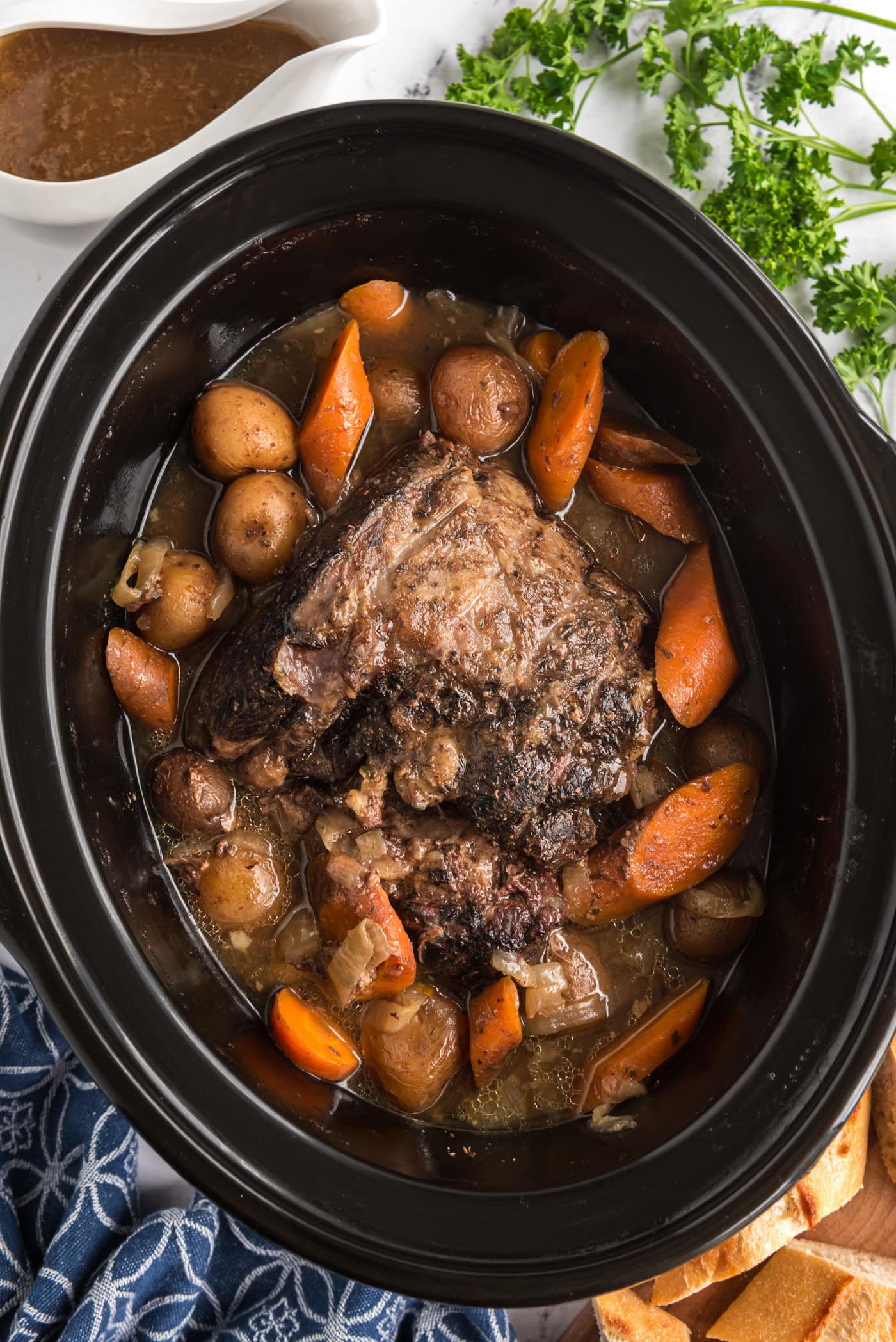Crockpot Roast Beef in a crockpot