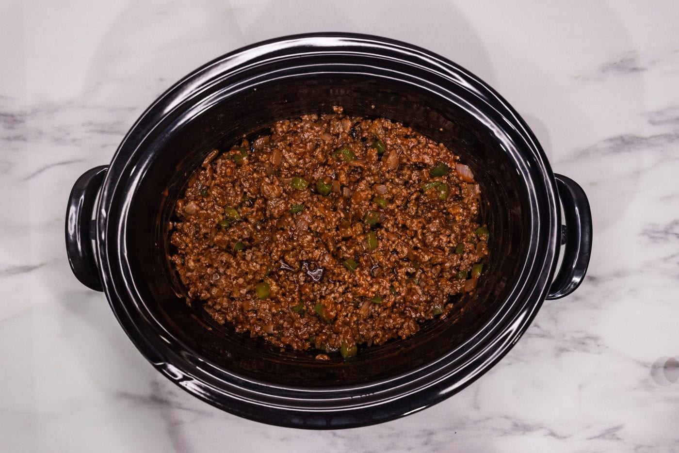 crockpot sloppy joes overhead