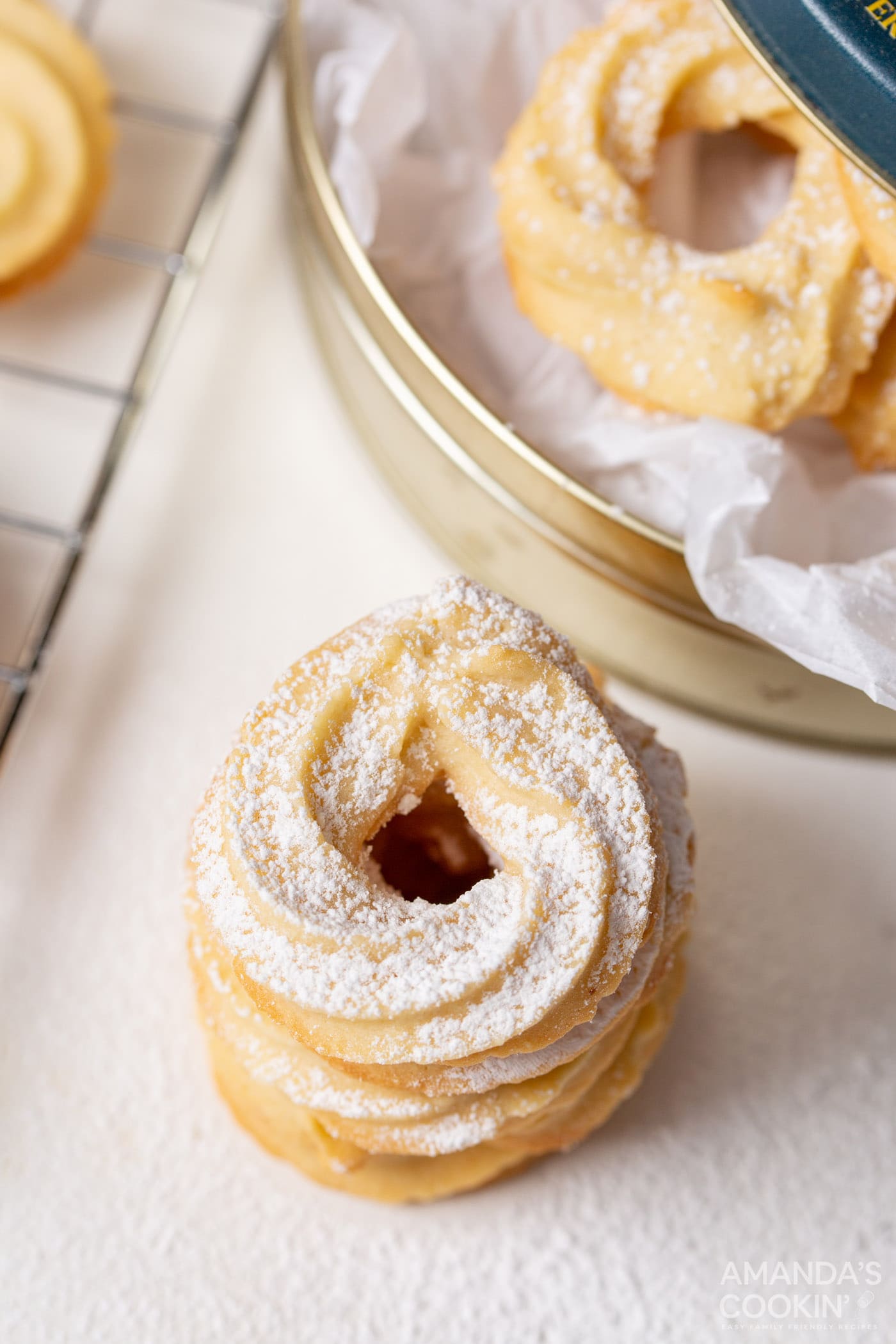 stack of Swedish Butter Cookies