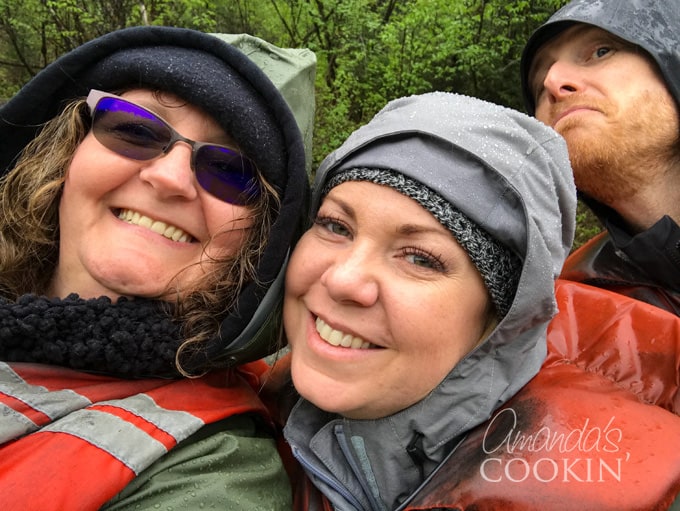 and aubrey geared up for alaska canoe ride