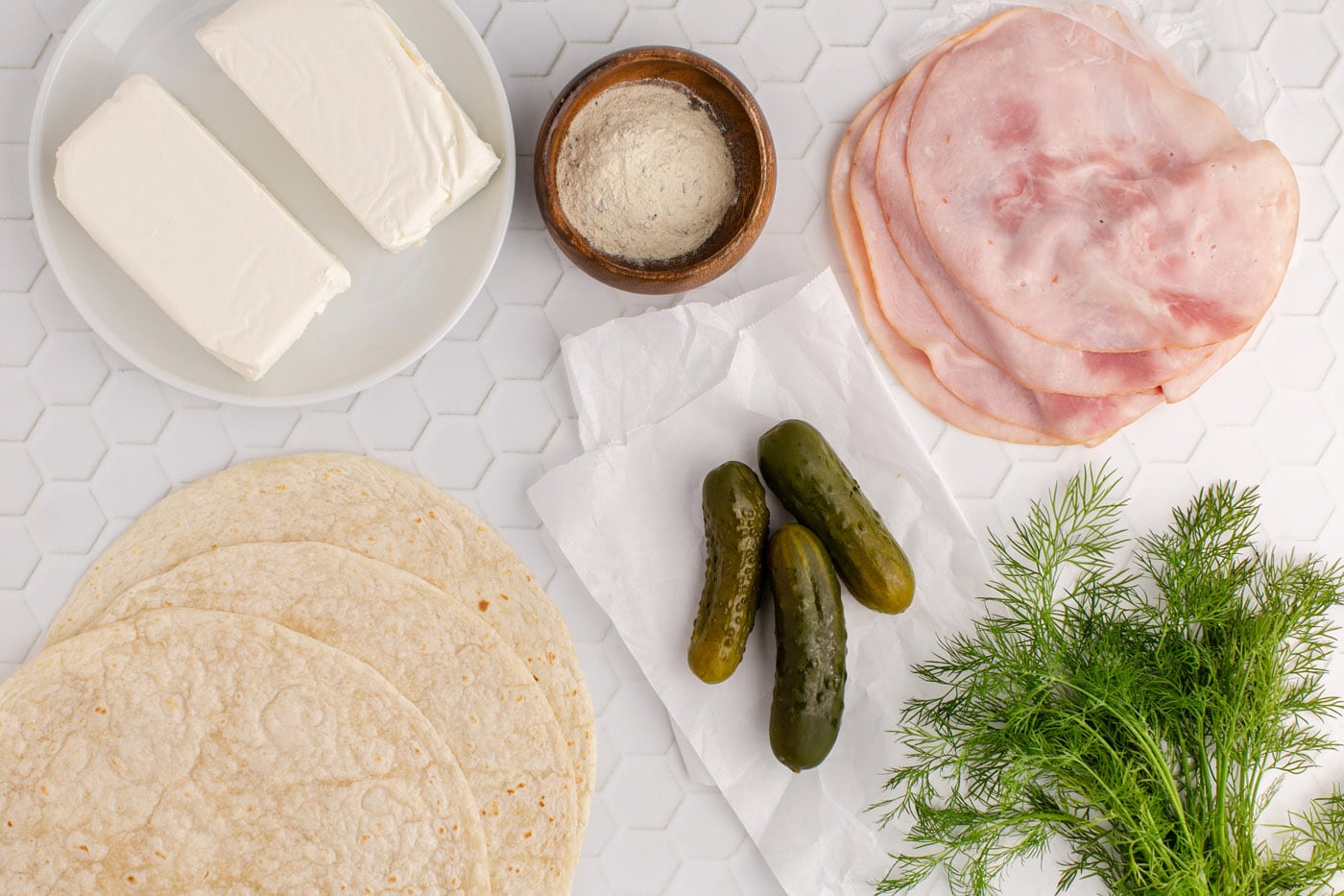 Ingredients for Dill Pickle Pinwheels