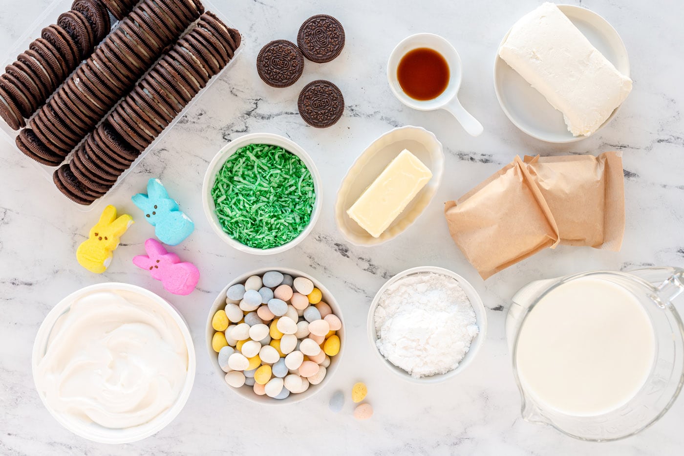 Easter Dirt Cake ingredients
