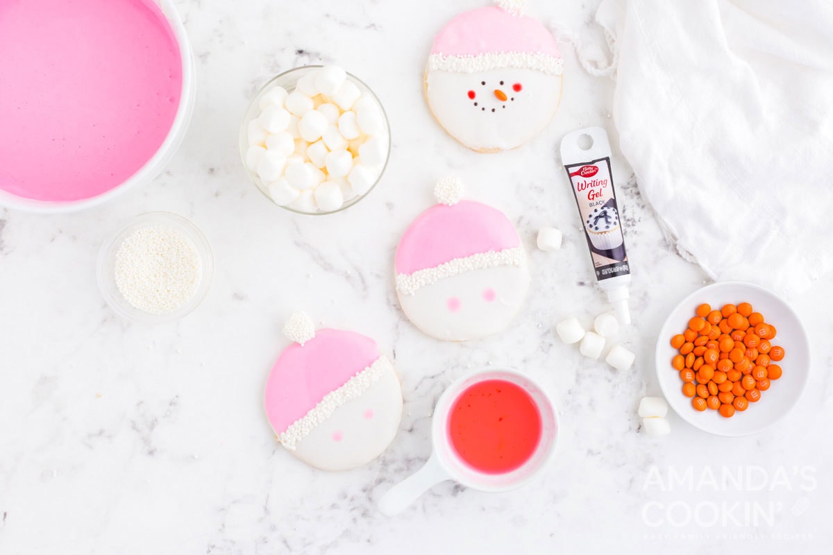cookies being decorated