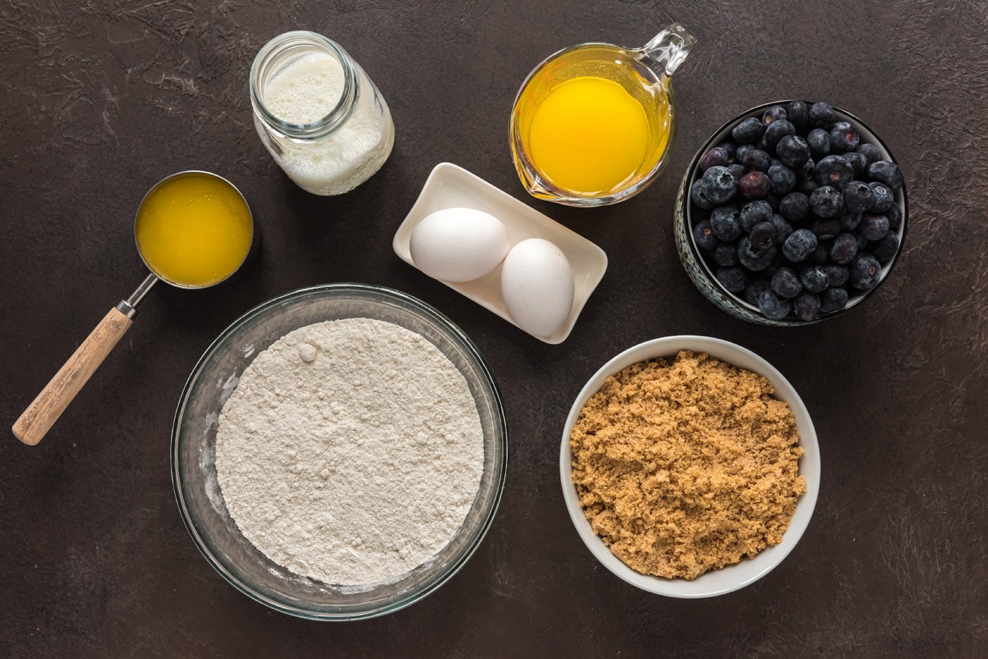 Ingredients for Easy Blueberry Upside Down Cake