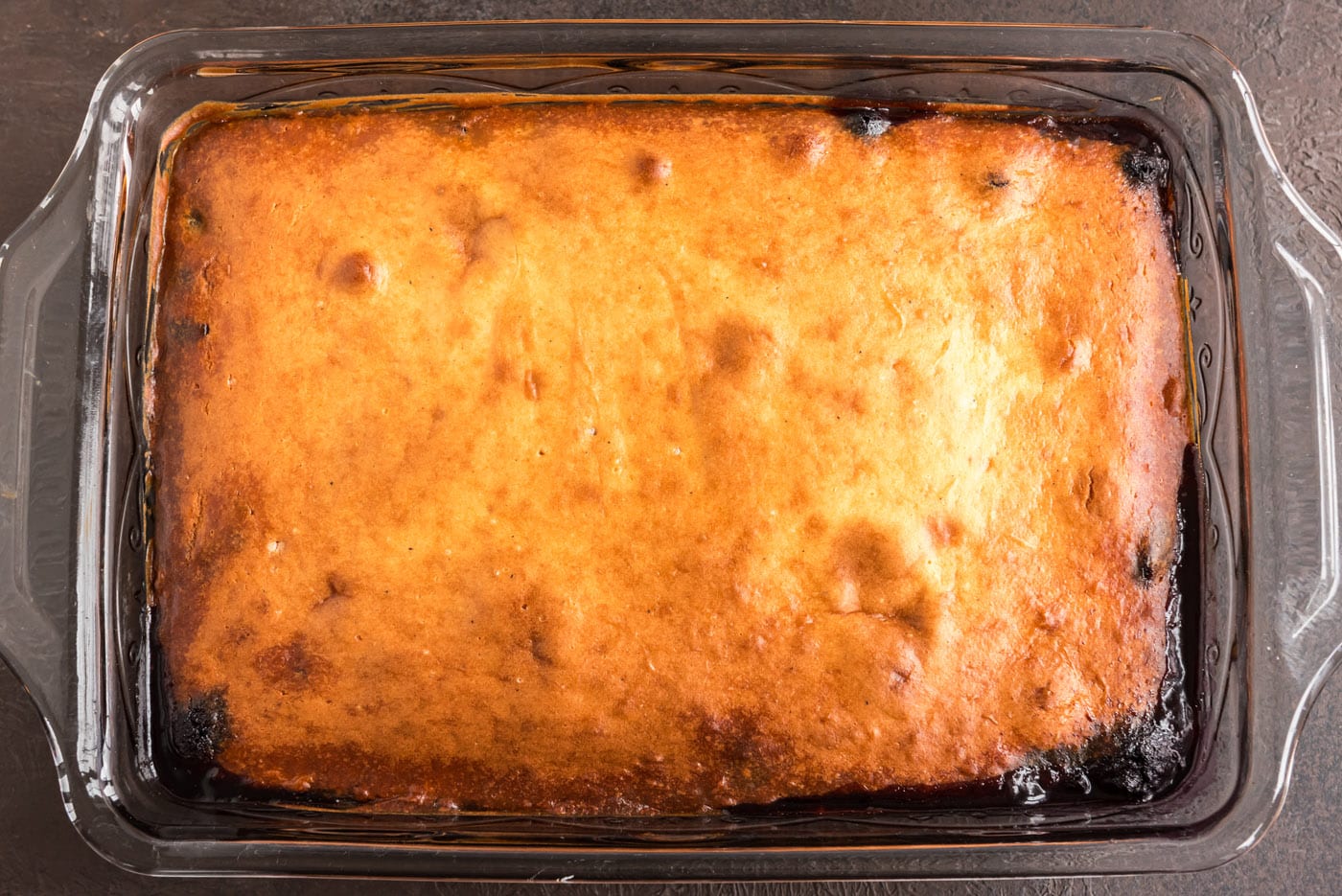 baked blueberry upside down cake