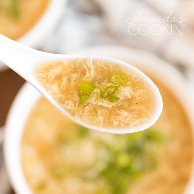 spoon of egg drop soup