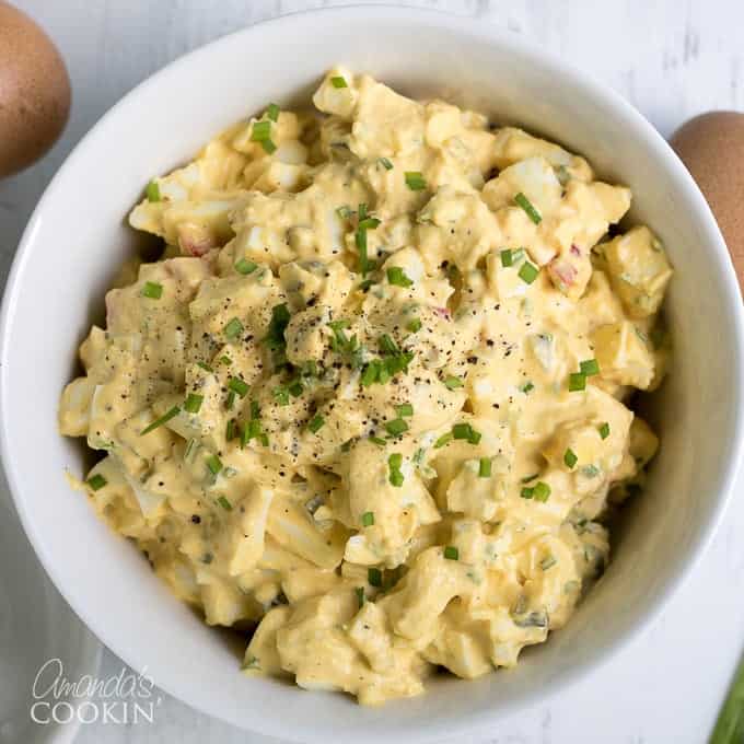 A bowl Egg Salad