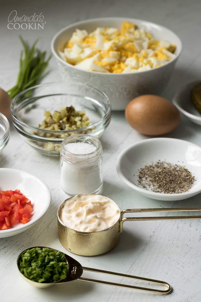 Ingredients for egg salad