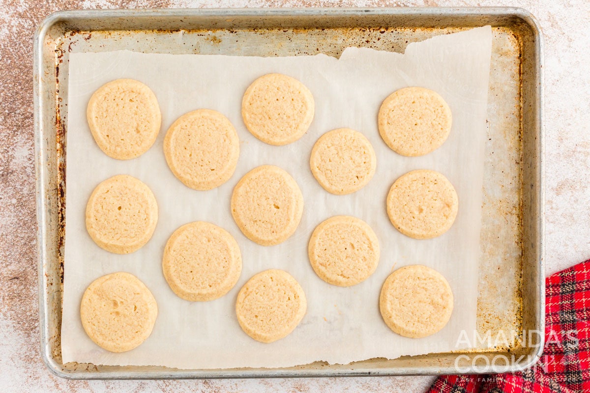 baked cookies on sheet