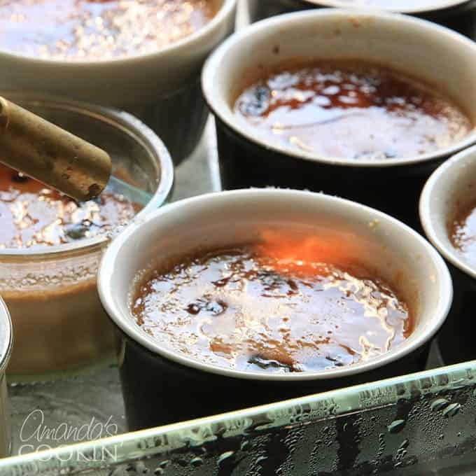 creme brulee being fired