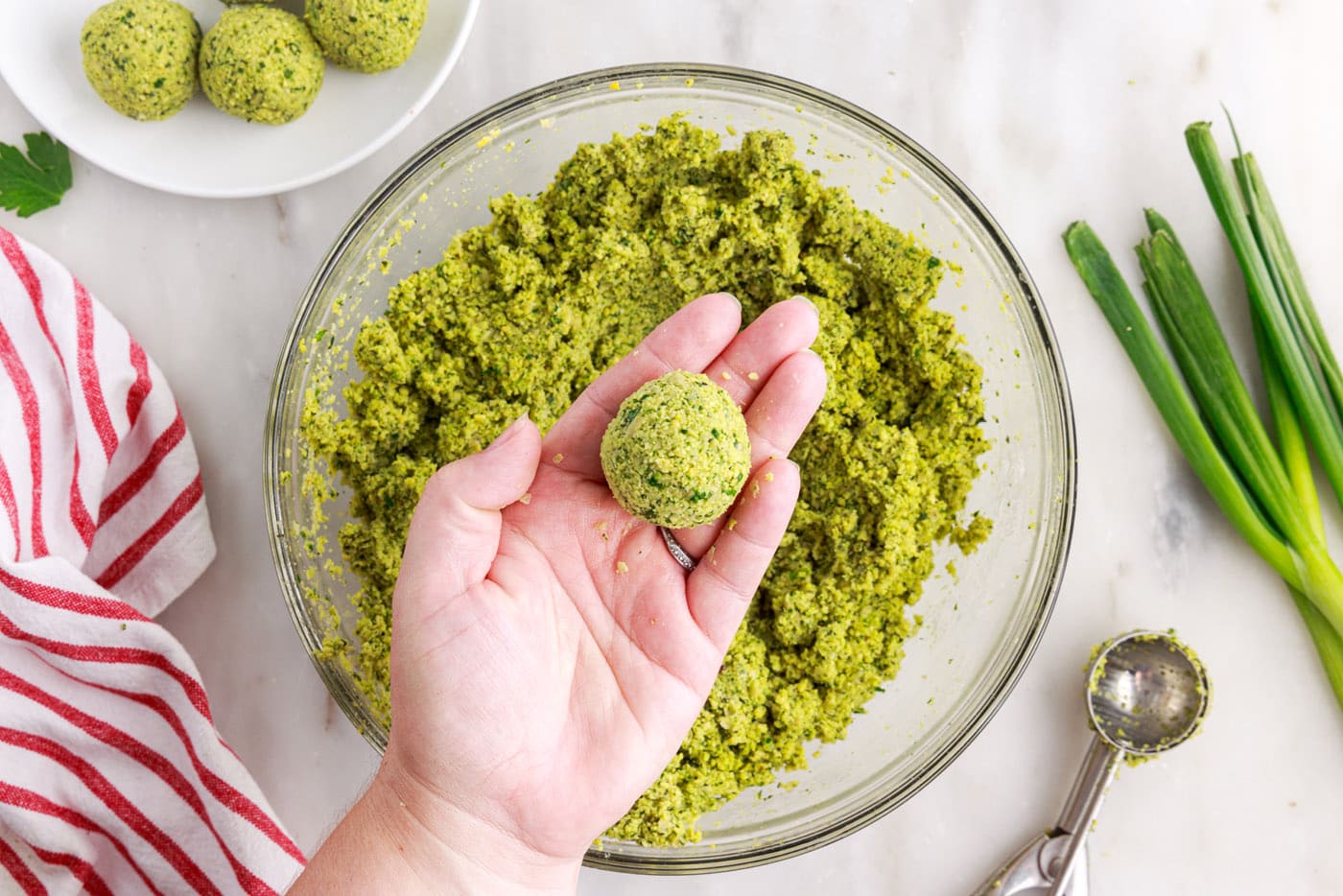 falafel ball in hand