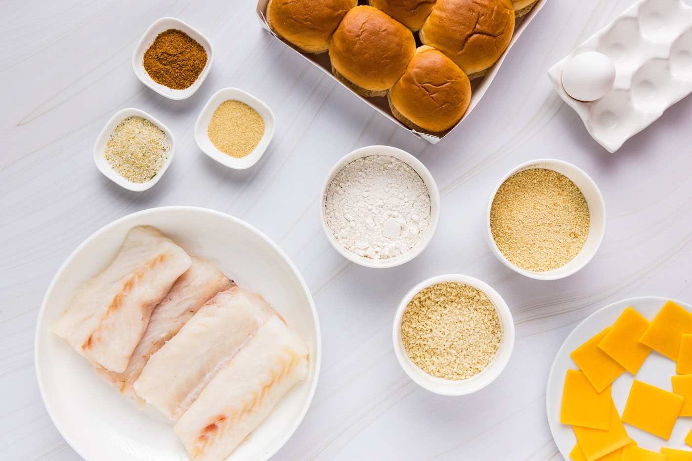 Ingredients for Fish Sliders