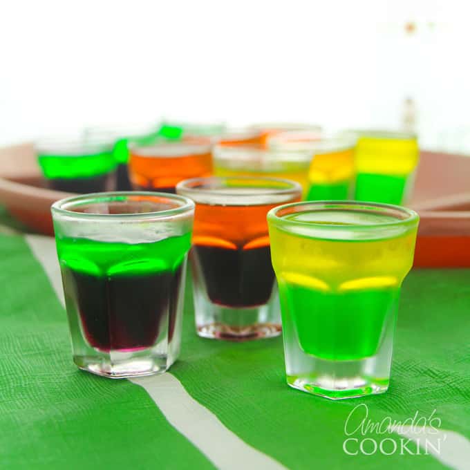 football team inspired jello shots