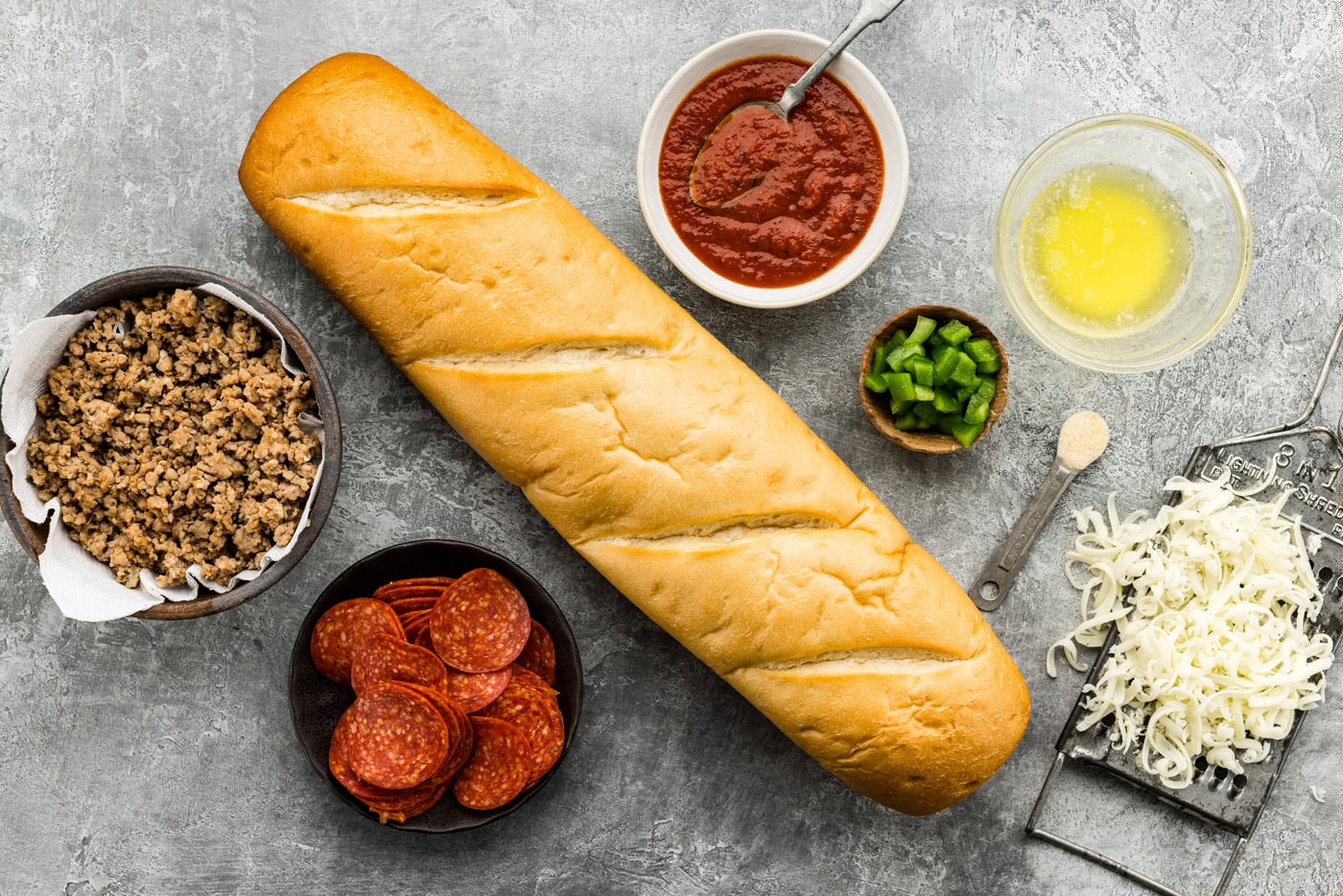 ingredients needed to make french bread pizza