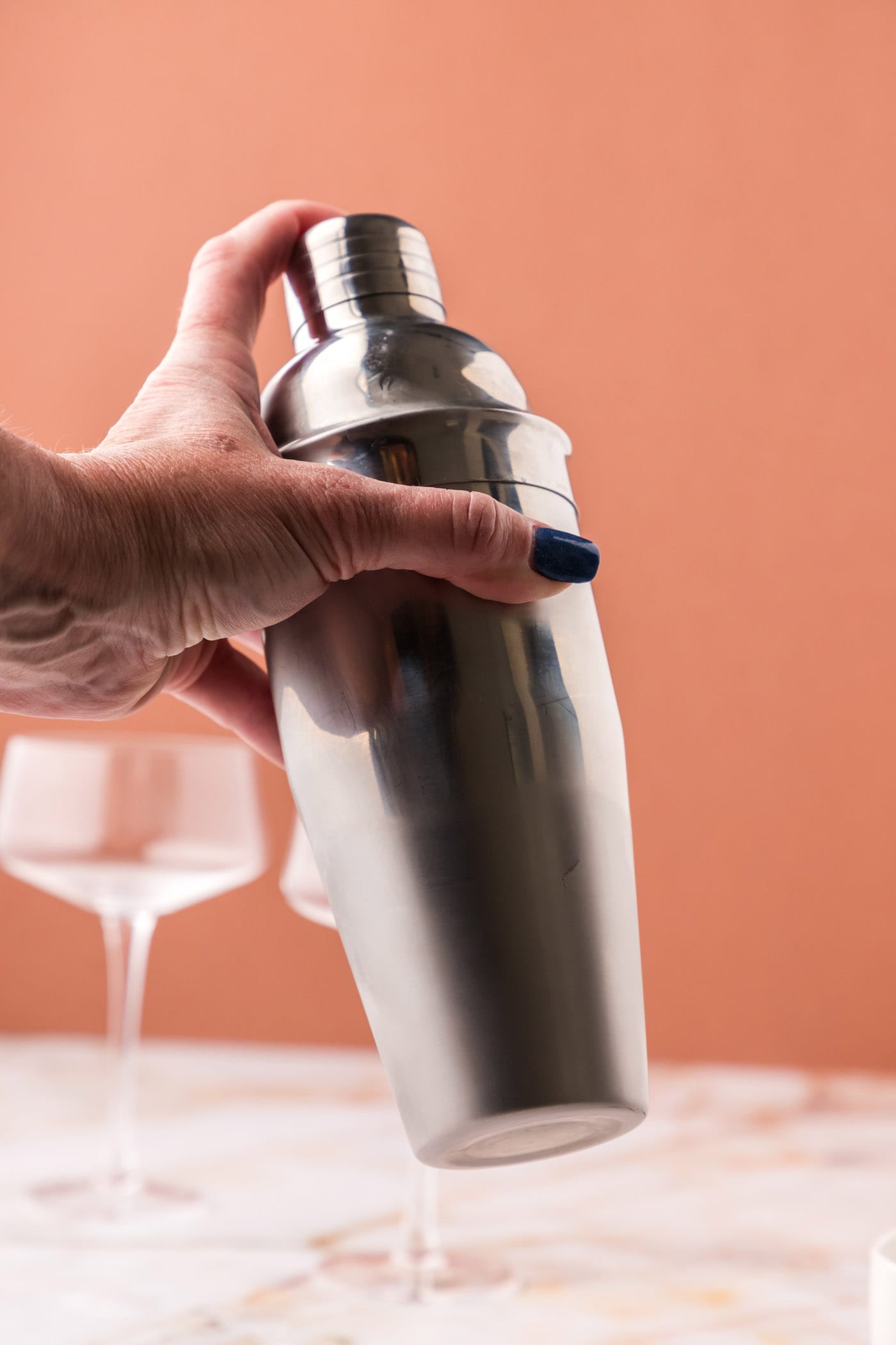 shaking cocktail shaker