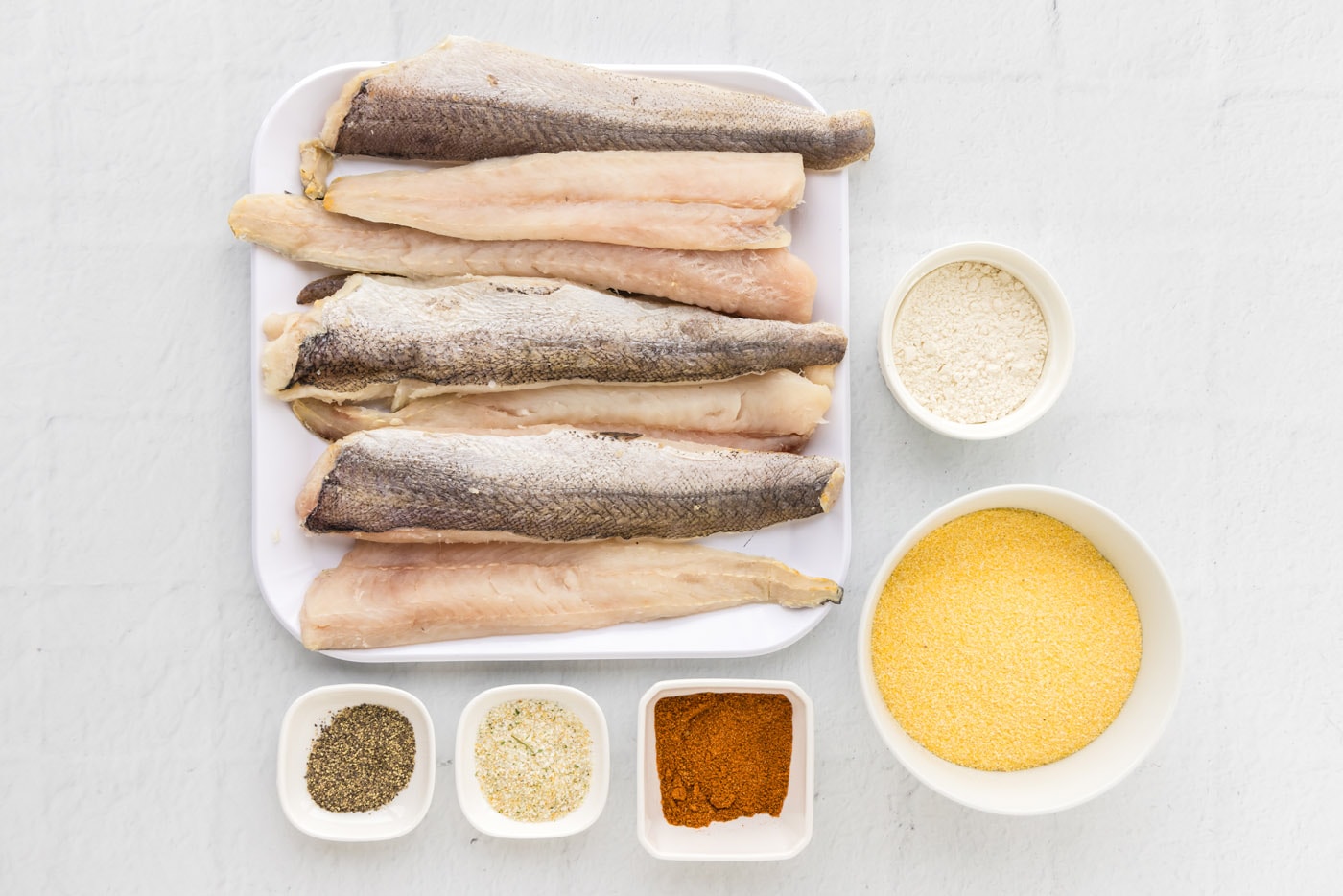 Ingredients for Fried Whiting Fish