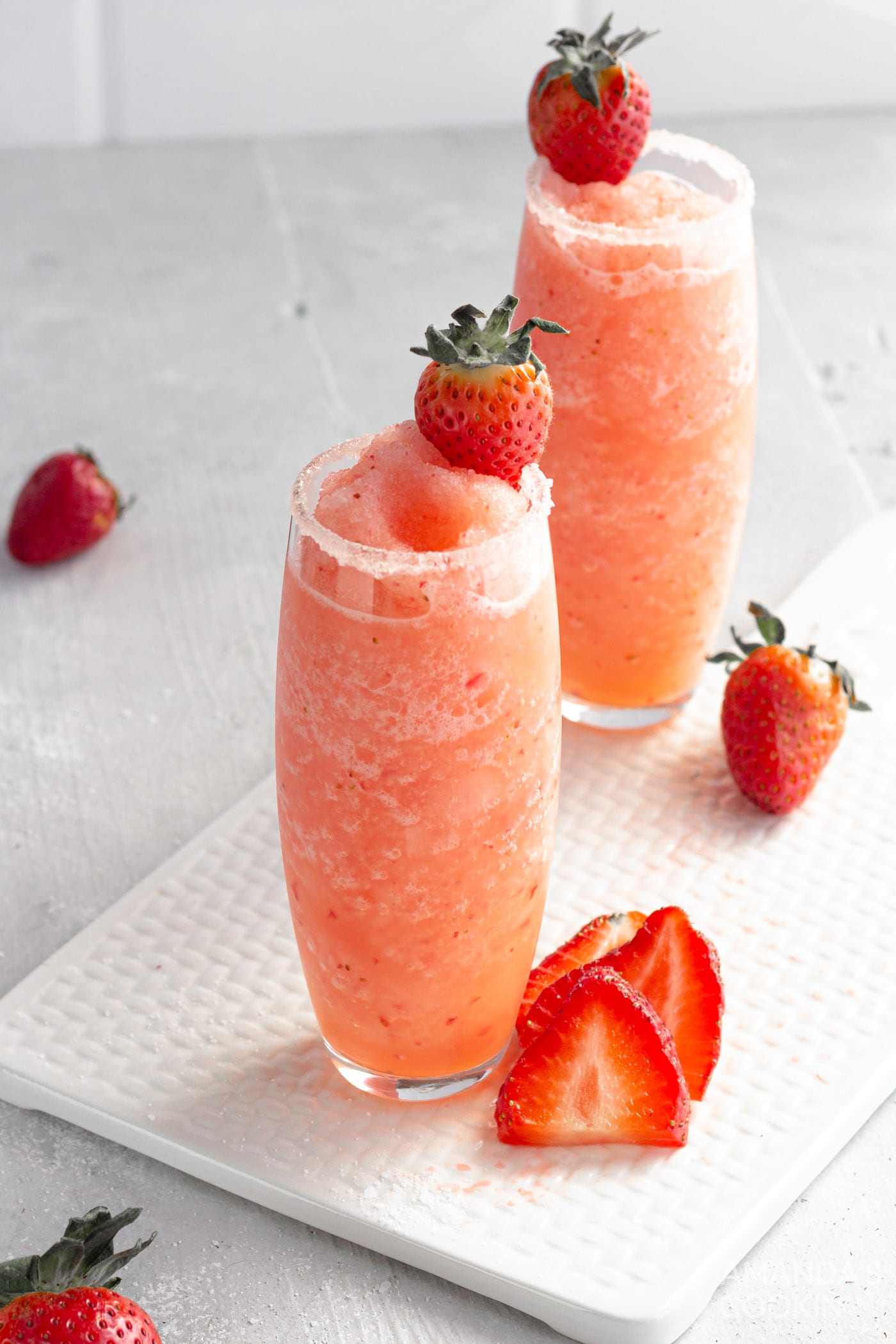 Frozen Strawberry Salty Dog Cocktails