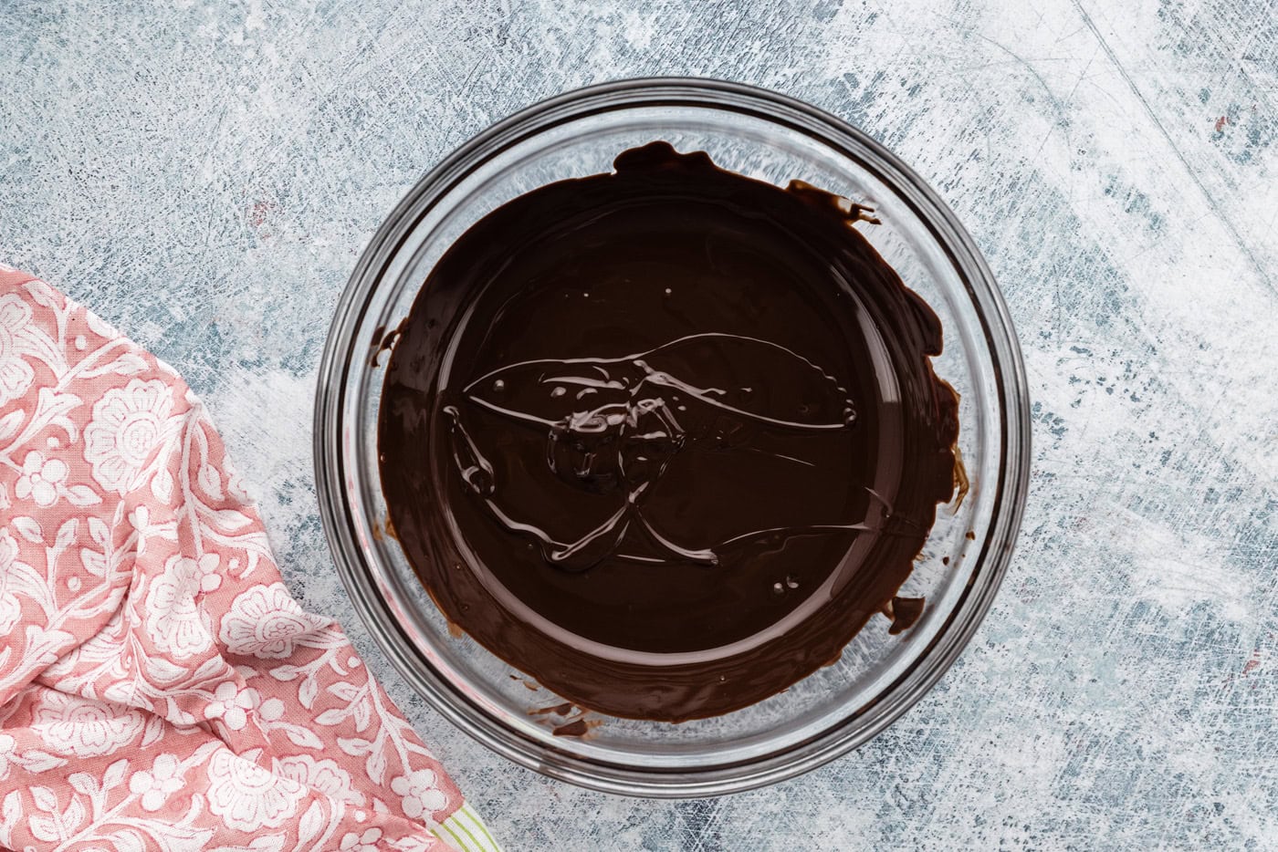 melted chocolate in a bowl