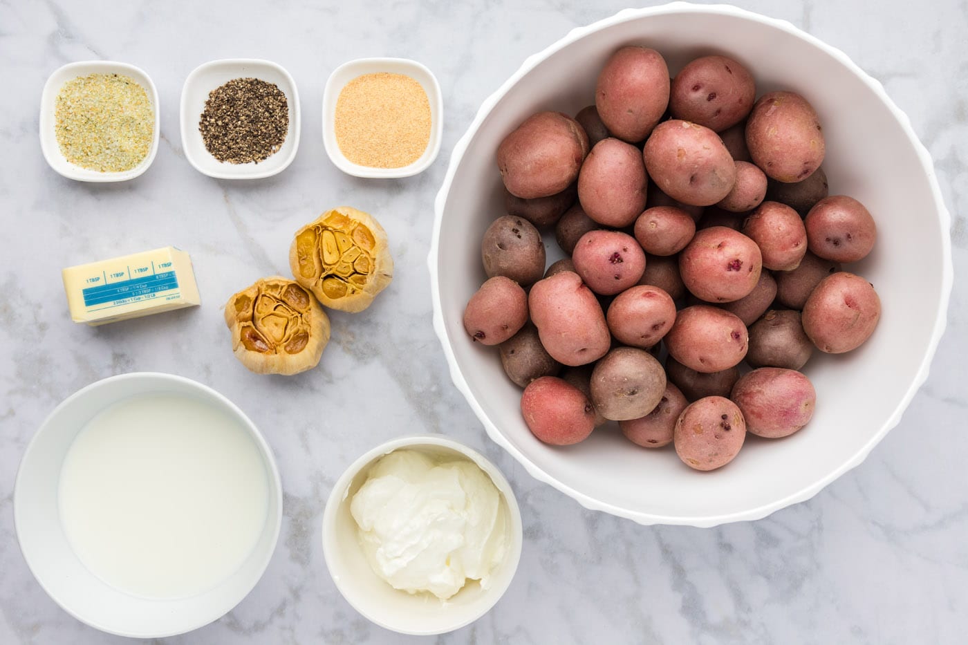 Ingredients for Garlic Mashed Potatoes