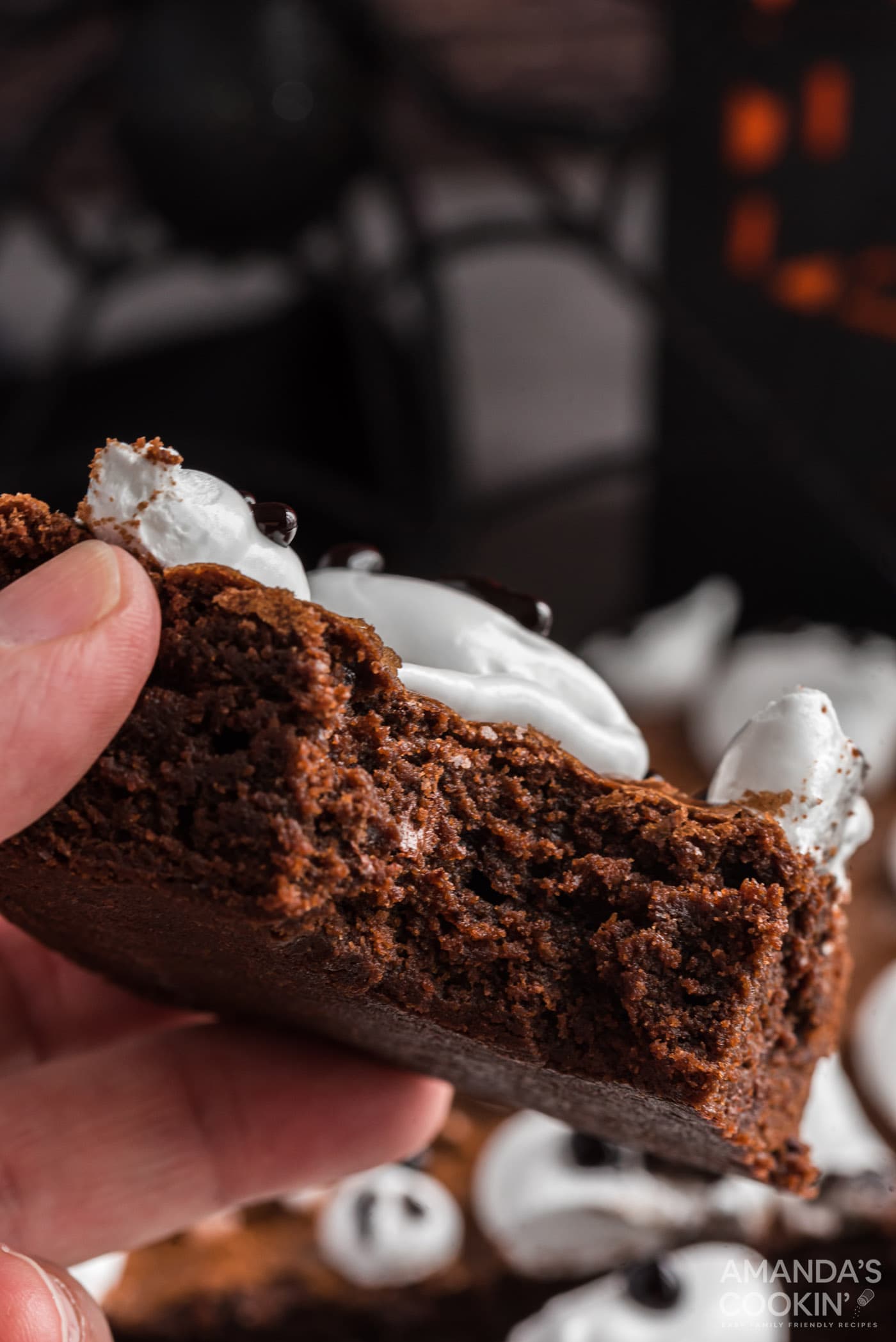 bite out of a brownie