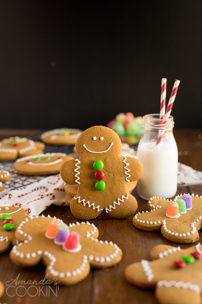 gingerbread man cookie and bottle of milk