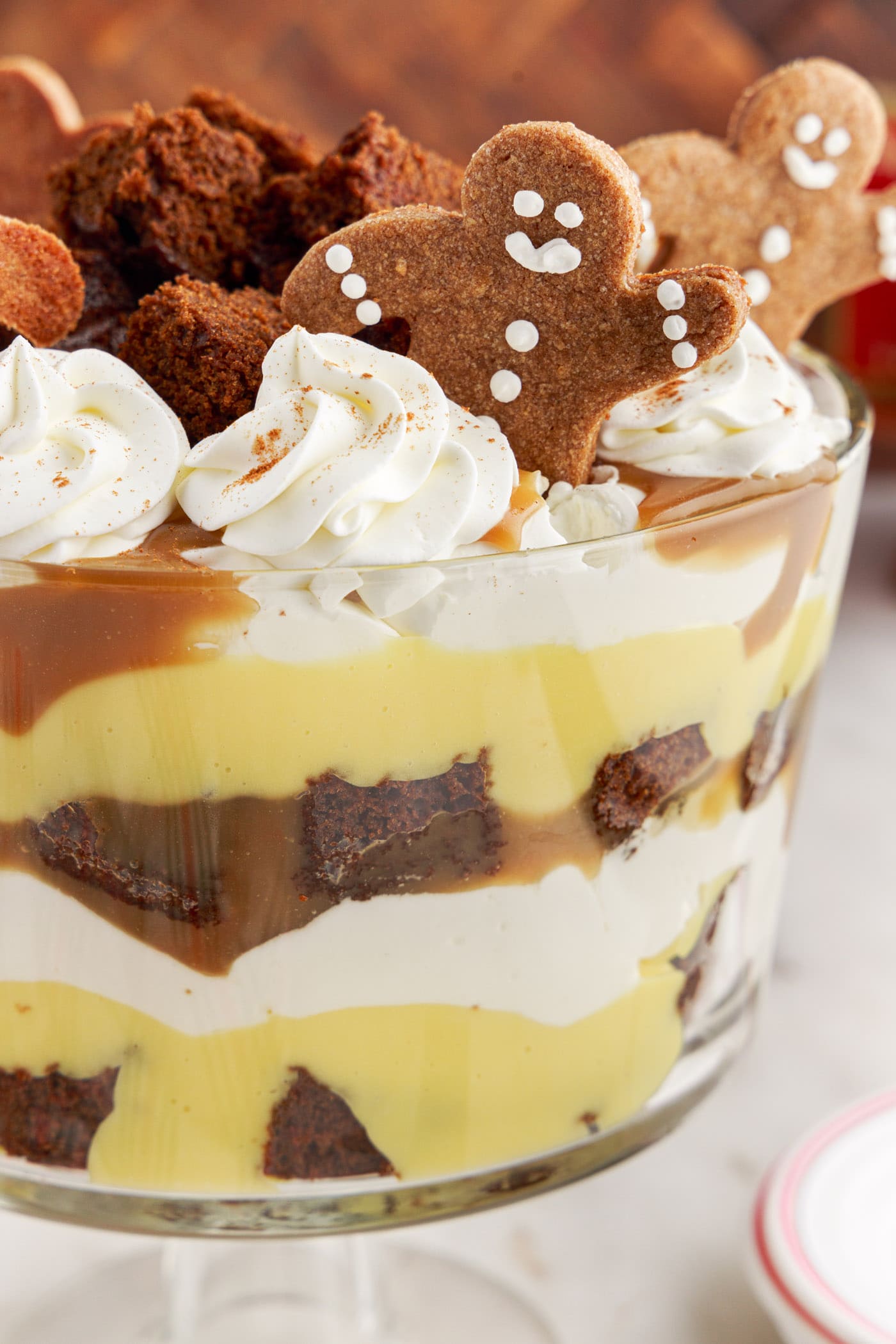 Close up photo of Gingerbread Trifle