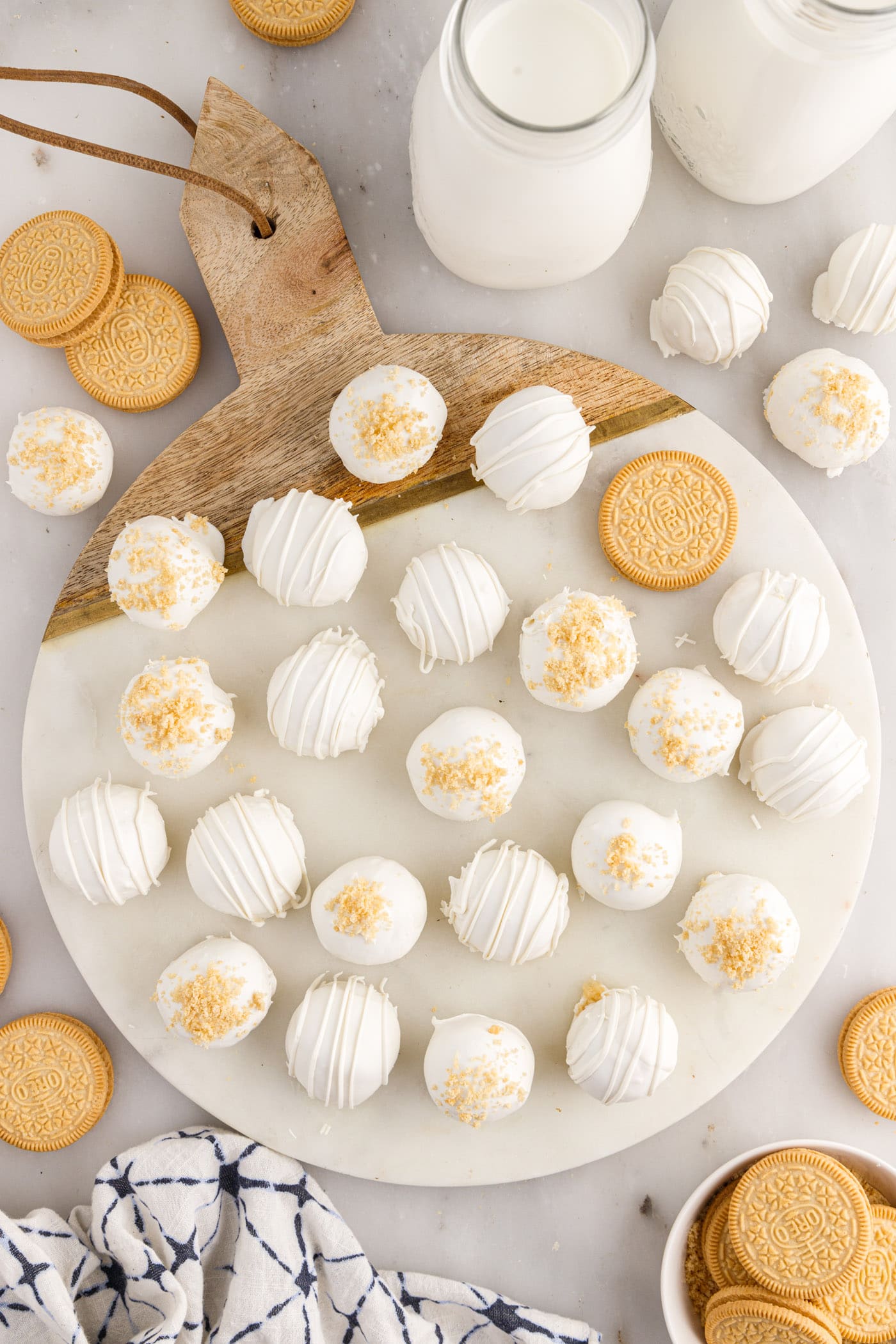 Platter of Golden Oreo Truffles