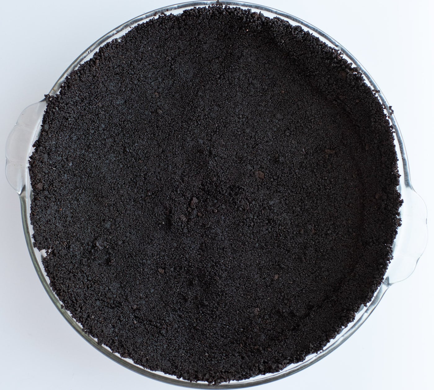 chocolate graham cracker crust in pie plate