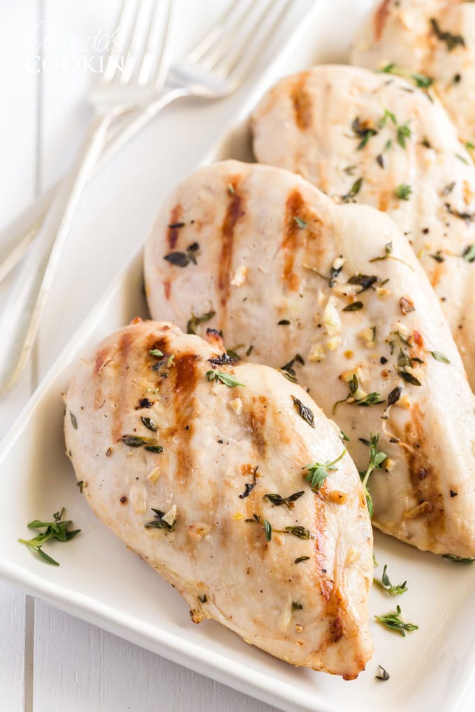 grilled chicken on a platter