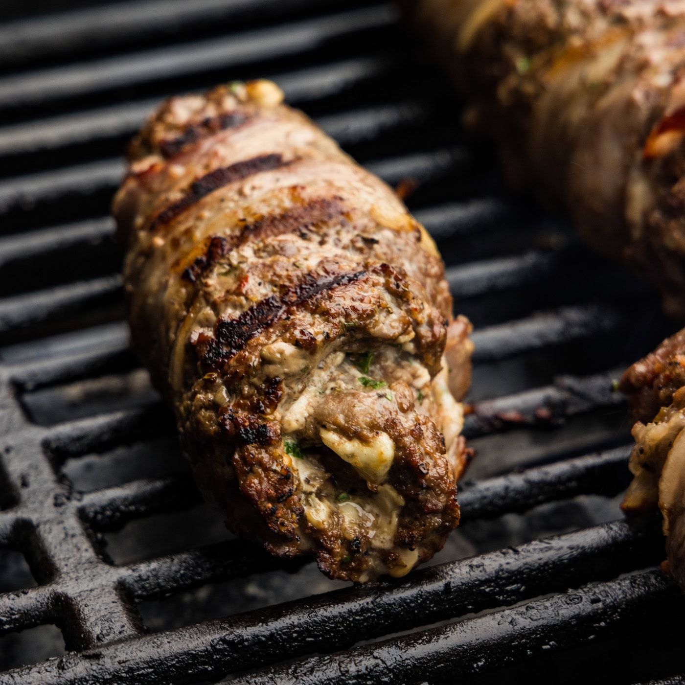 cube steak roll ups on the grill