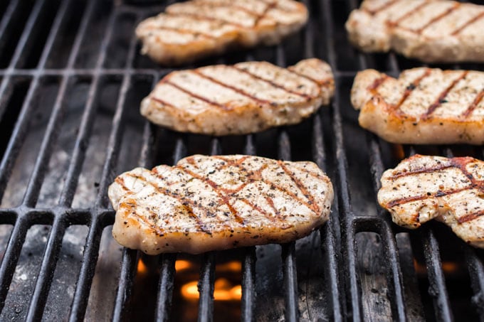 chops on the grill