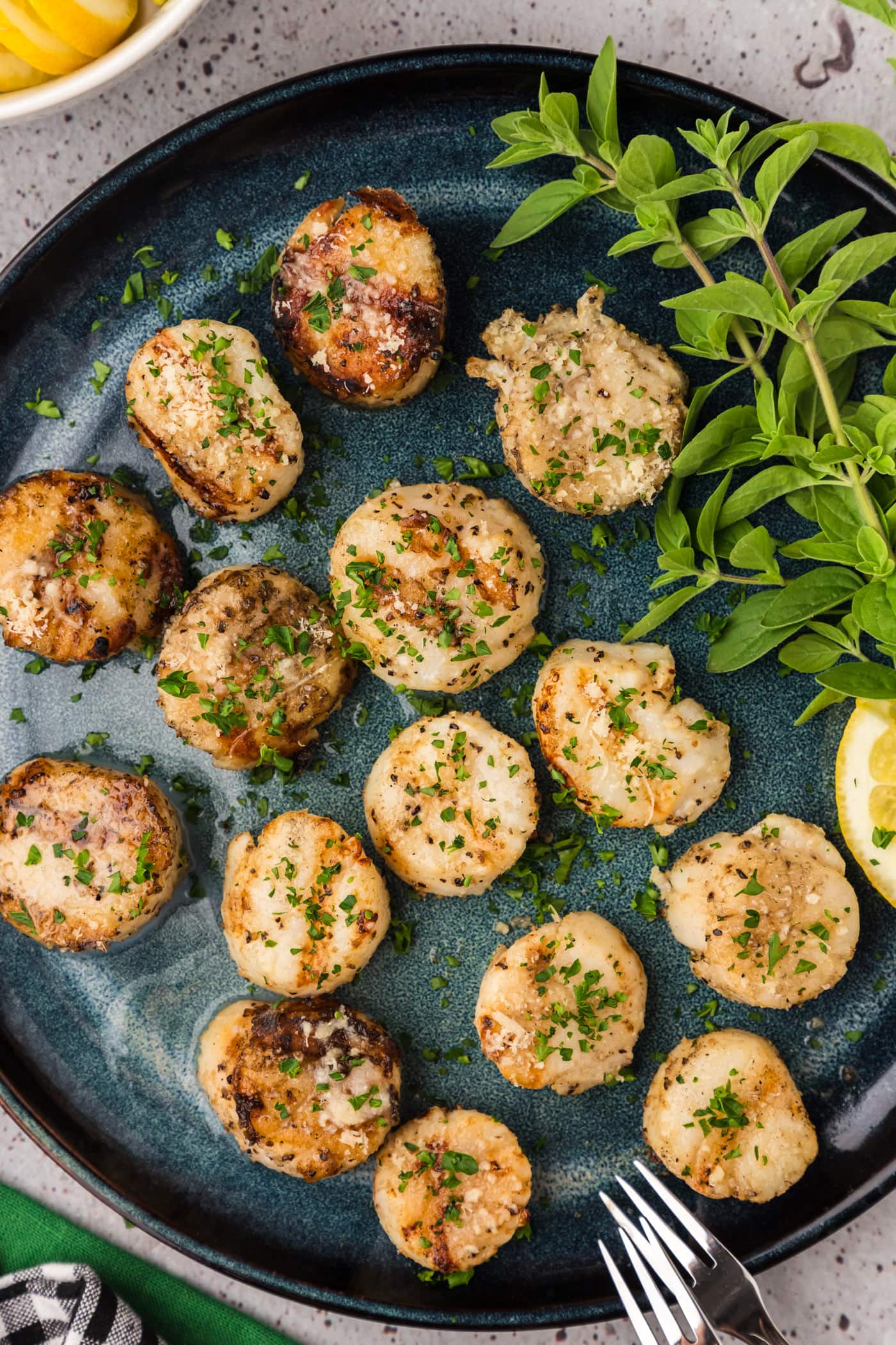 Grilled Scallops on a plate
