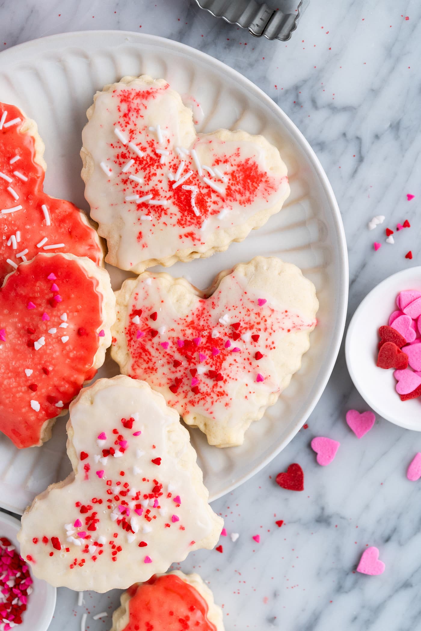 Photo of half a plate full of Heart Shaped Pop Tarts