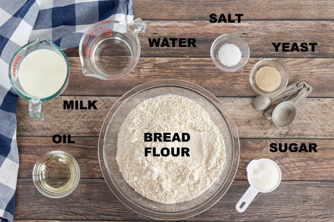 ingredients for homemade amish white bread