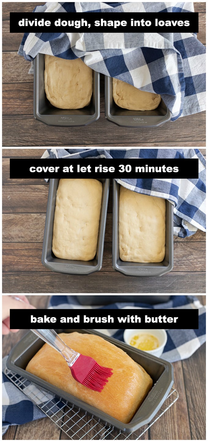 bread dough in bread pans