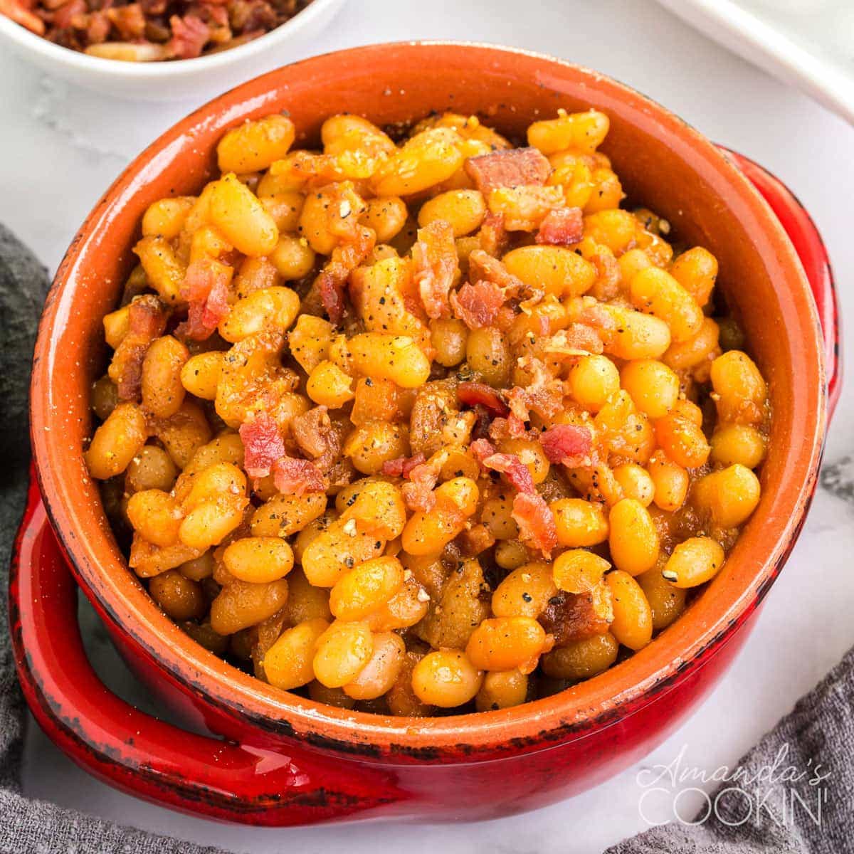 crock of baked beans