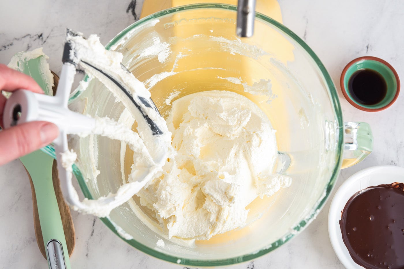 butter and sugar mixed in a bowl