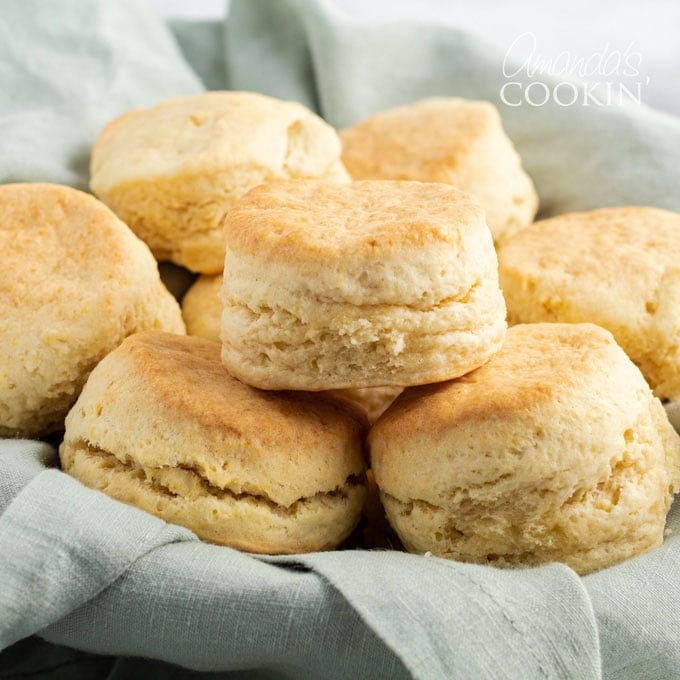basket of homemade biscuits