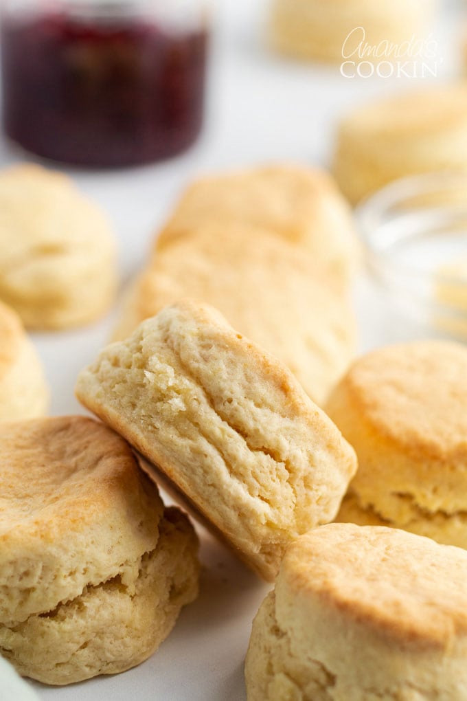 stacked biscuits