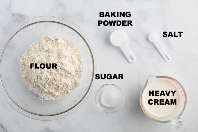 ingredients for homemade biscuits