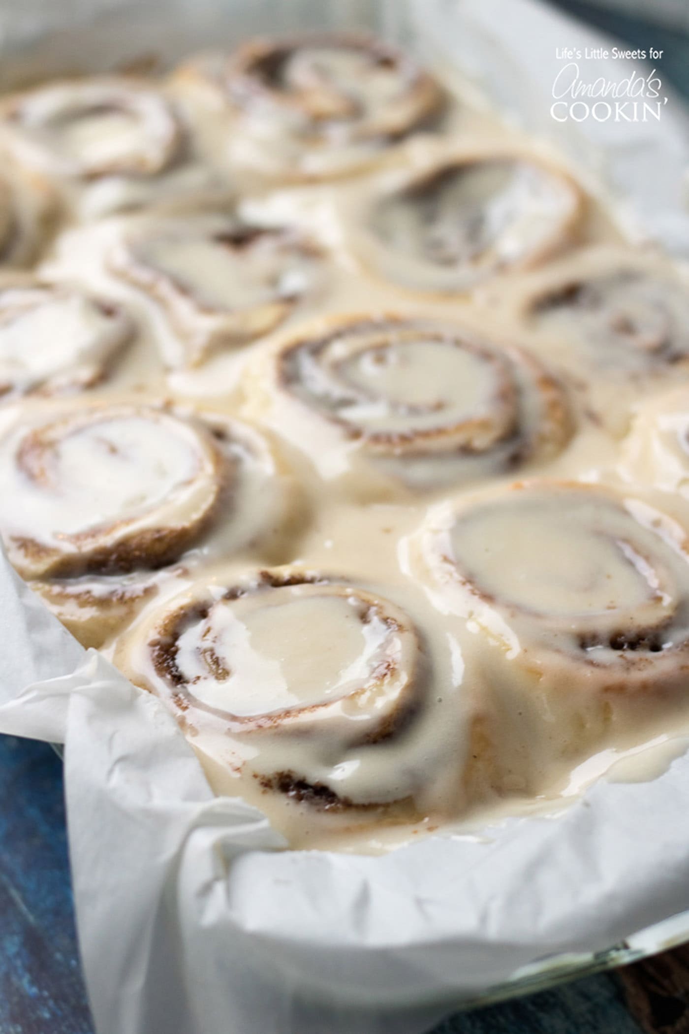 Homemade Cinnamon Rolls in a pan