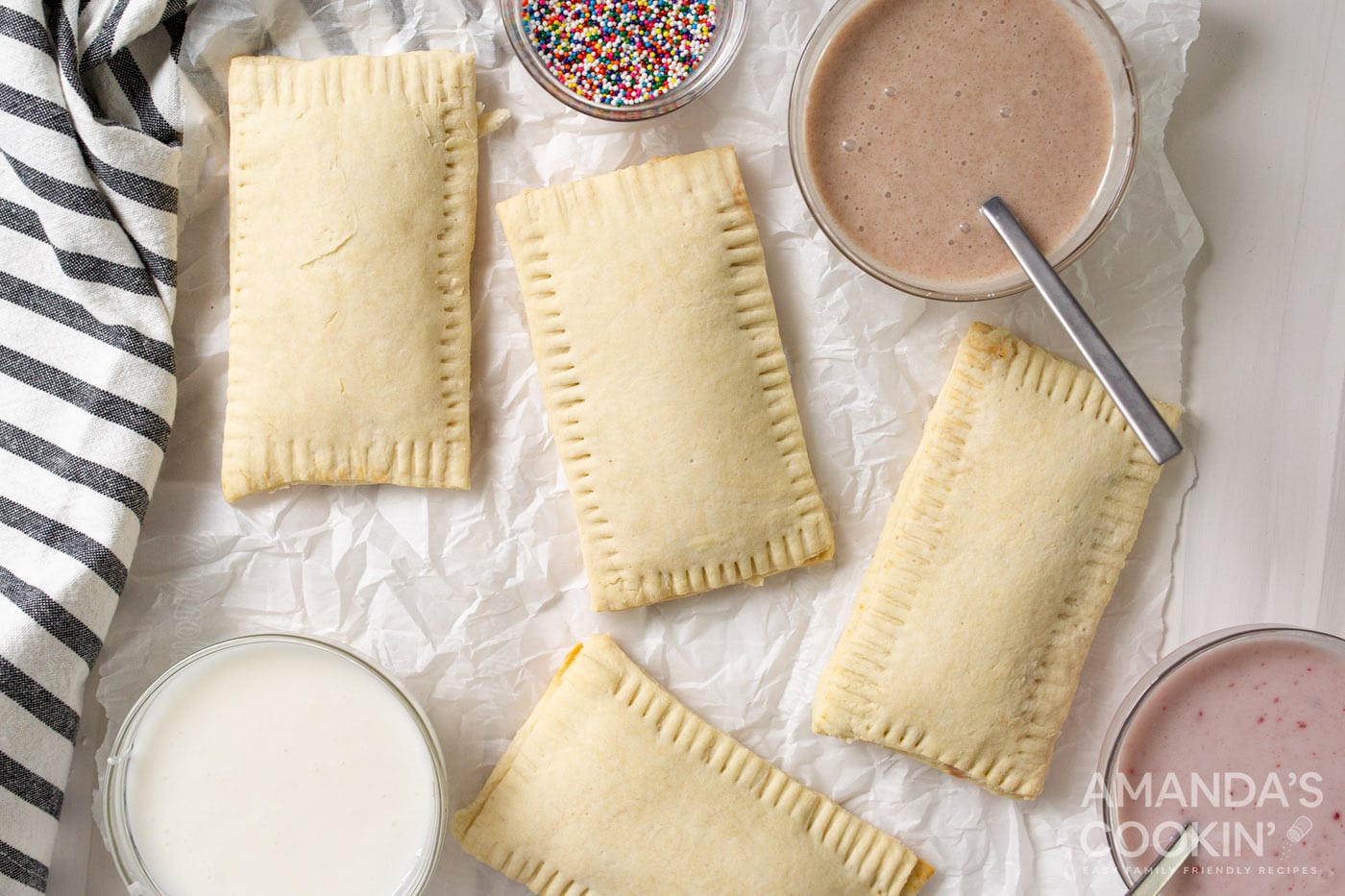 pop tarts with glaze on the side