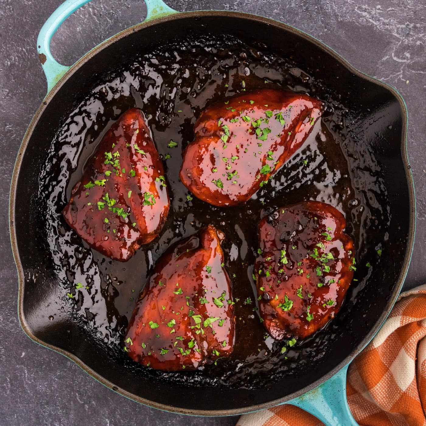 Skillet of Honey Garlic Chicken Breast