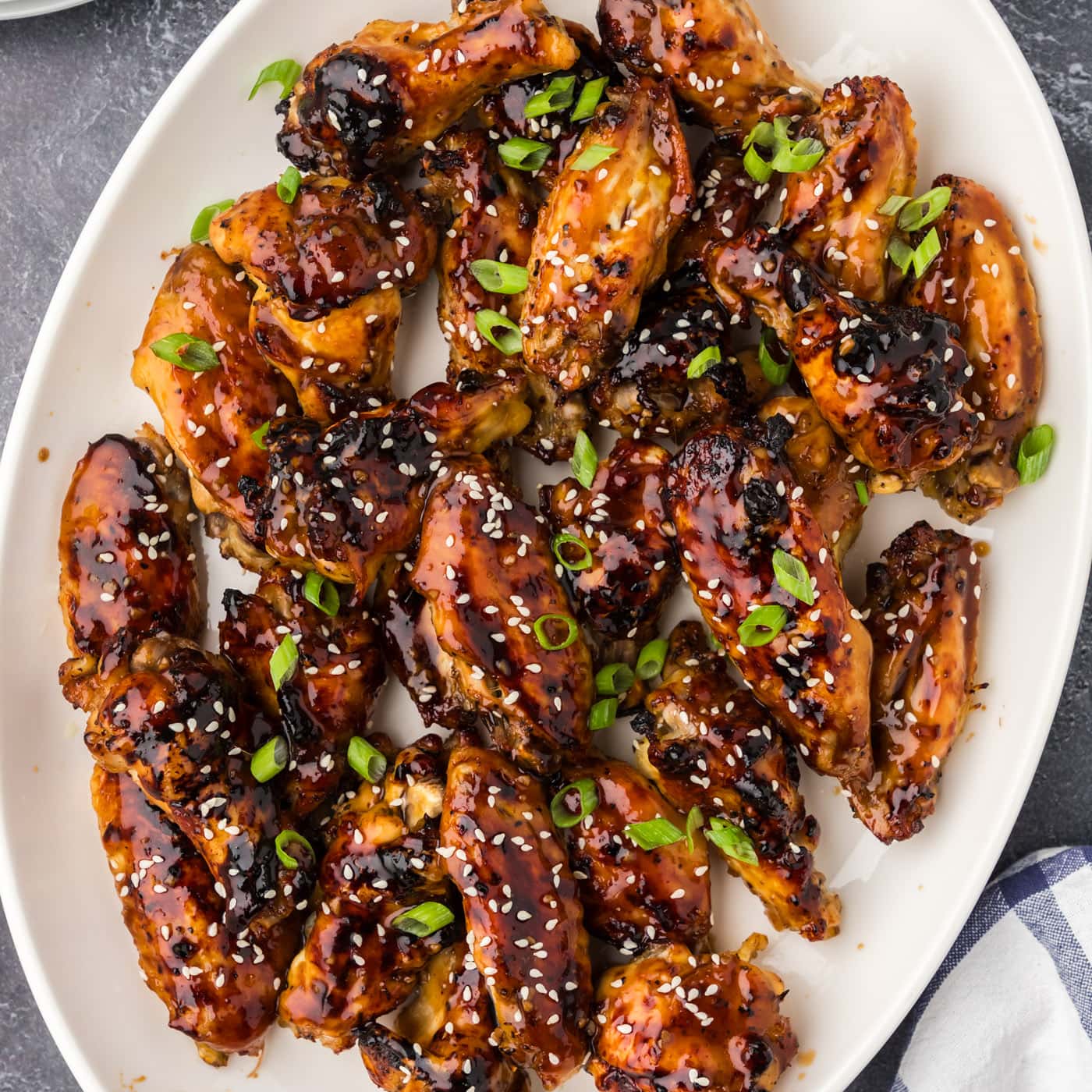 Platter of Honey Garlic Chicken Wings