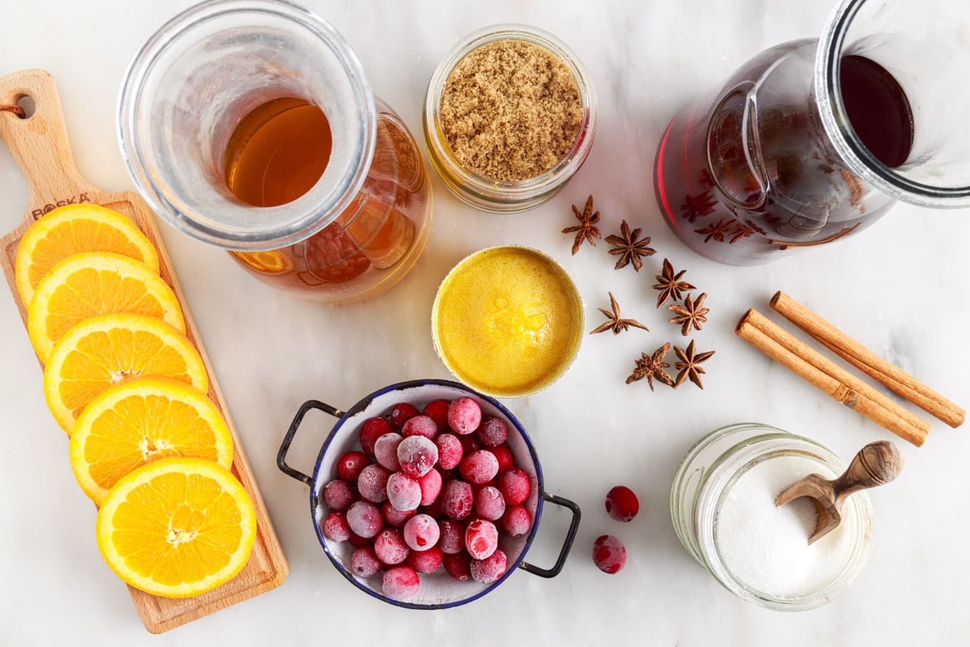 ingredients for Hot Cranberry Punch