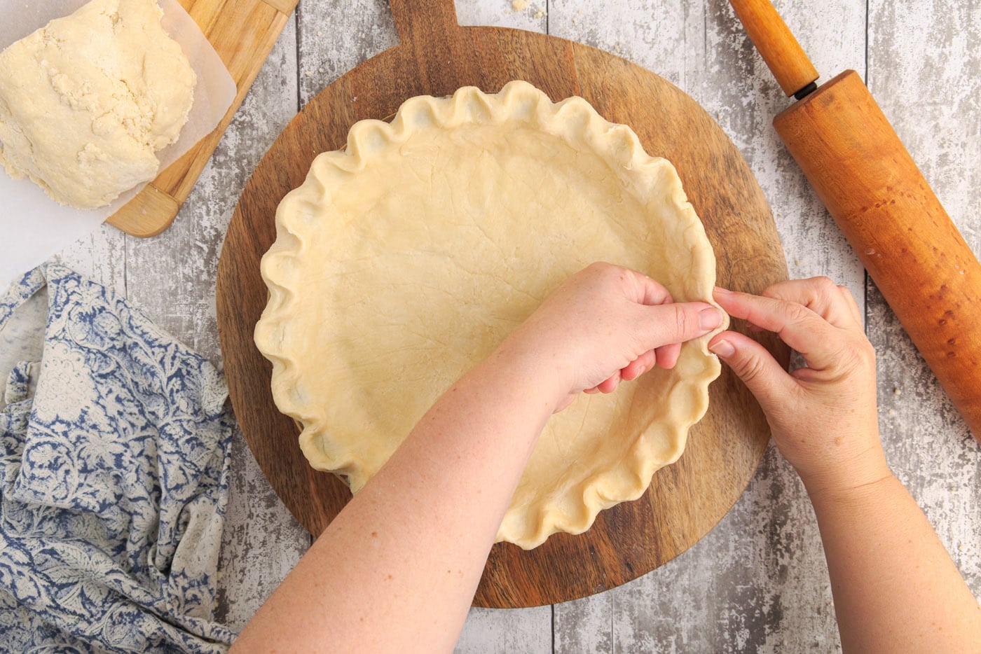 crimped pie dough
