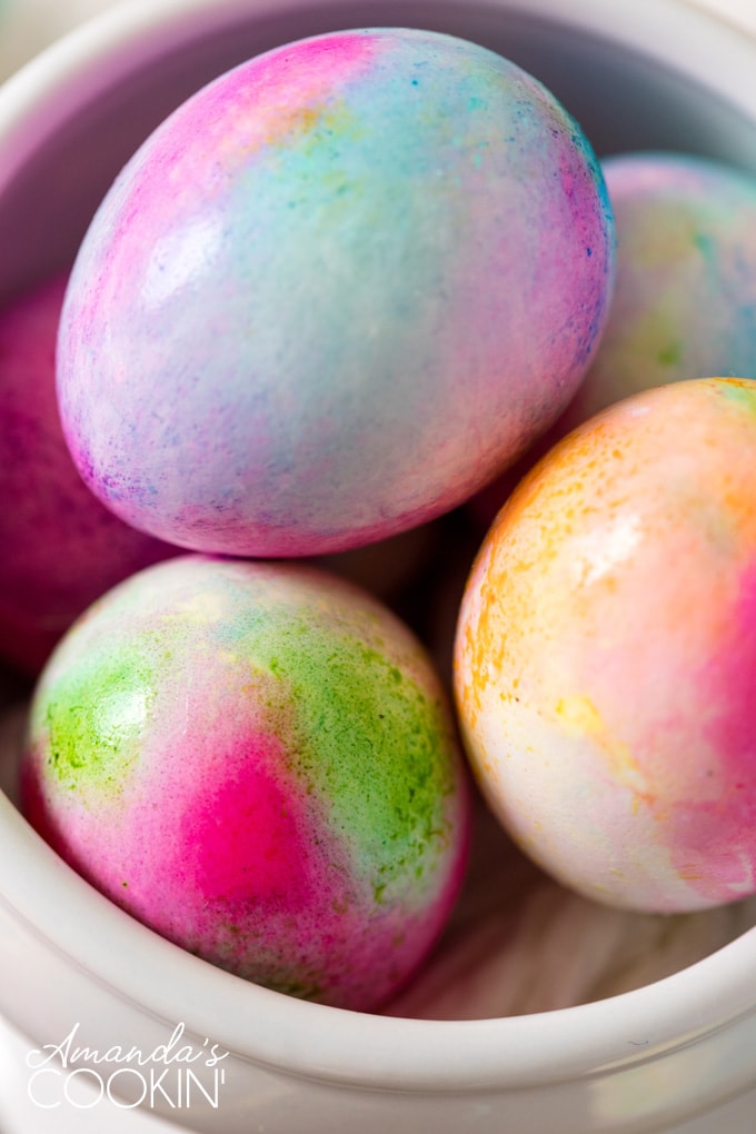 dyed easter eggs