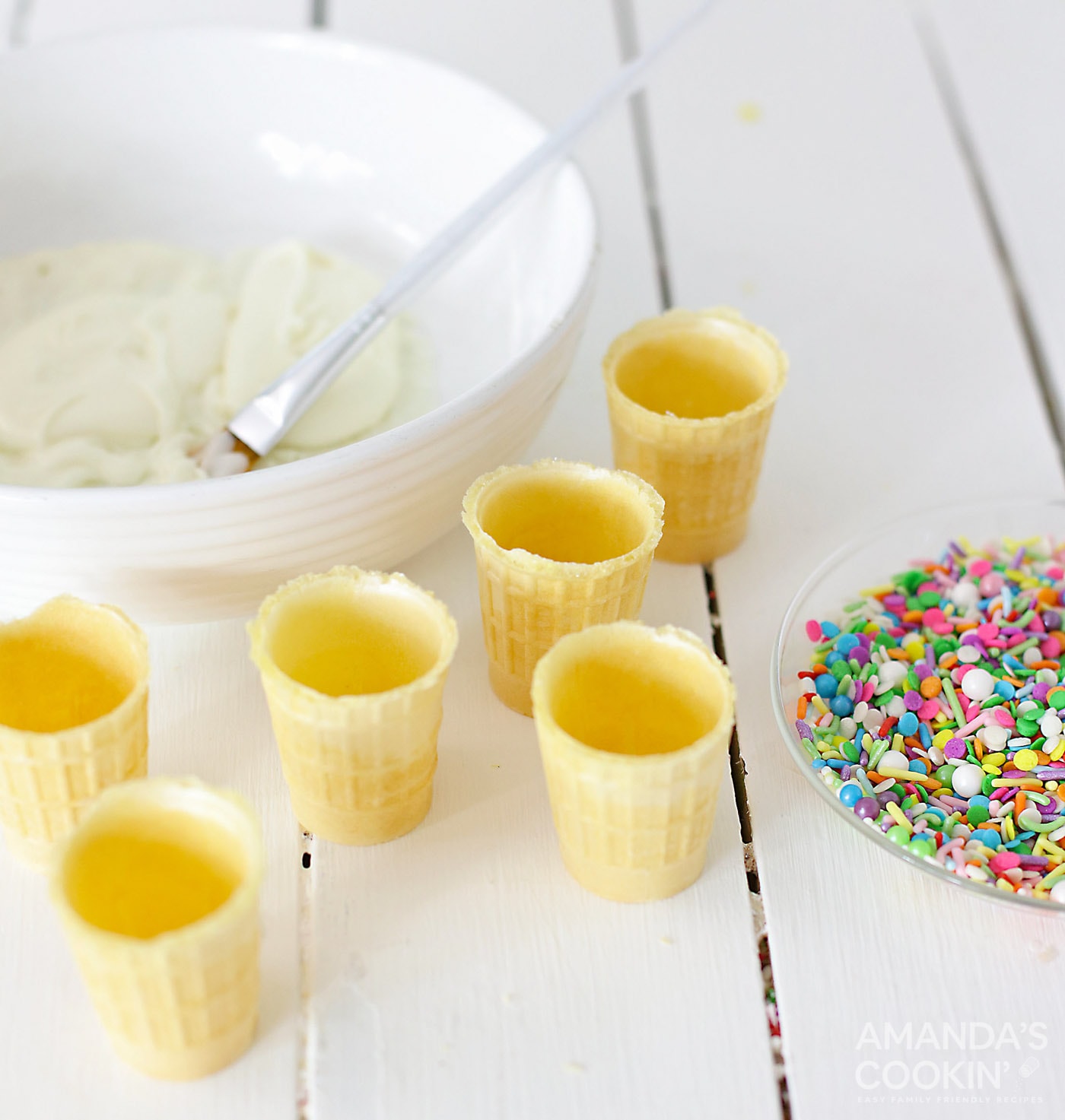 ingredients for Ice Cream Cone Rum Chata Shots