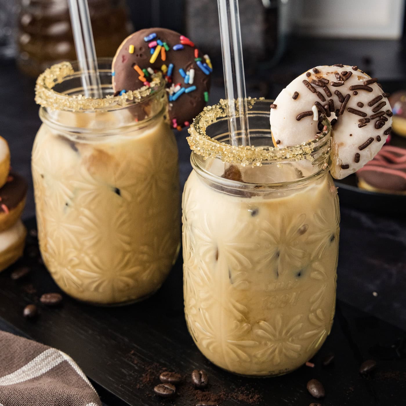 Close up photo of two Iced Espresso Cocktails