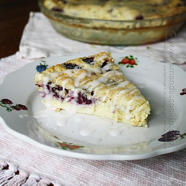 Blackberry Coconut Impossible Pie
